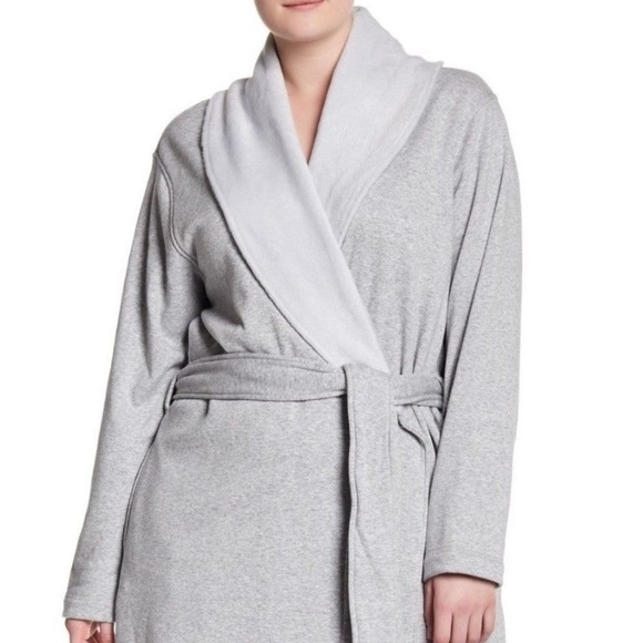 NWT Women's UGG BLANCHE Plush Robe Gray - Picture 7 of 9